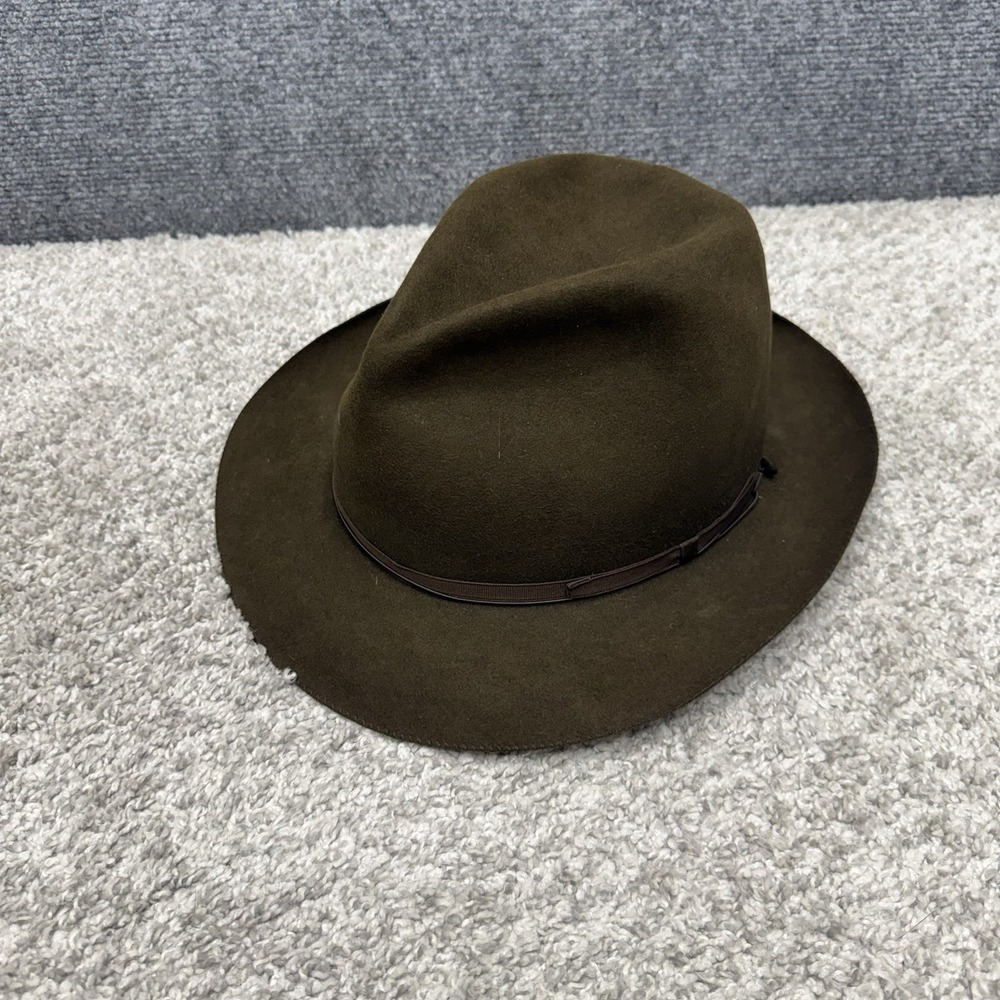 Vintage Borsalino Lido hat fedora brown mens size 62 (7-5/8)